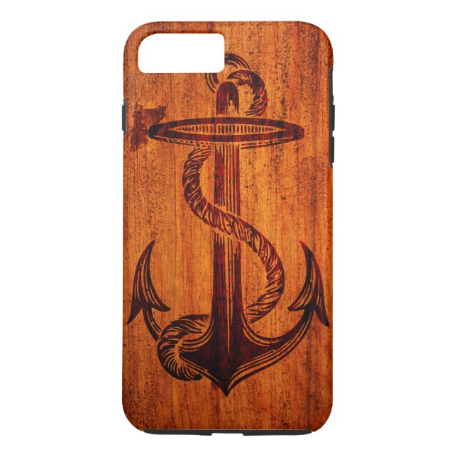 Hölzerne Beschaffenheit (Anker) Case-Mate iPhone Hülle (Rückseite)