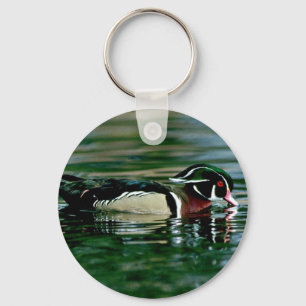 Hölzerne Ente (Drake) Schlüsselanhänger