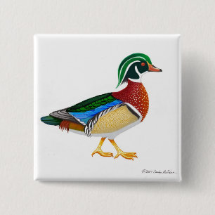 Hölzerne Enten-Button Button