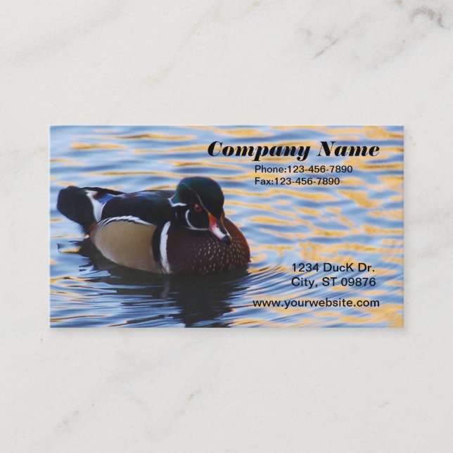 Hölzerne Enten-Visitenkarte Visitenkarte (Vorderseite)