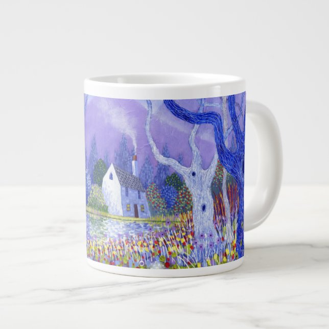 Hölzerne Hütte 2013 Jumbo-Tasse (Vorderseite Rechts)