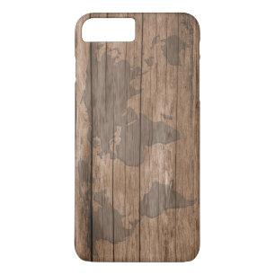 Hölzerne Korn-Weltkarte-Beschaffenheit Case-Mate iPhone Hülle