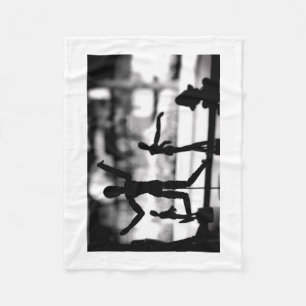 Hölzerne Marionette BW Fleecedecke