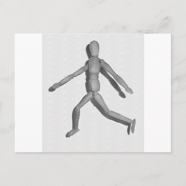 Hölzerne menschliche Schaufensterpuppe Postkarte (Vorderseite)