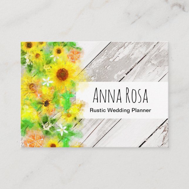 *~* hölzerne rustikale Vintage Visitenkarte (Vorderseite)