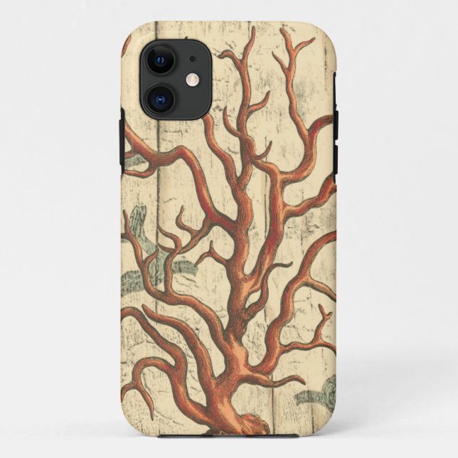 Hölzerne und kleine Koralle Case-Mate iPhone Hülle (Rückseite)