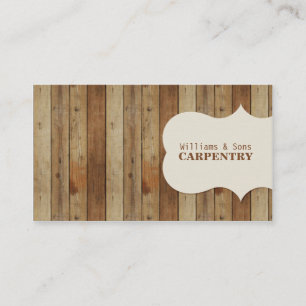 Hölzerne Zimmerei Visitenkarte