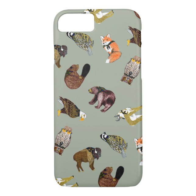 Hölzerner Abzeichen-Lebewesen-Wurf-Fall Case-Mate iPhone Hülle (Rückseite)