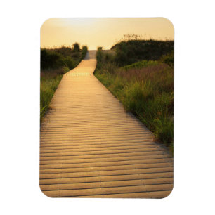 Hölzerner Gehweg zum auf den Strand zu setzen Magnet