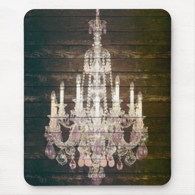 Hölzerner lila französischer Leuchter der Mousepad (Vorne)