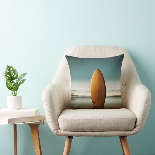 Hölzerner Surfbrett im Nasssand Kissen (Stuhl )