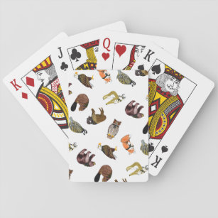Hölzernes Abzeichen-Lebewesen-Spielkarten Spielkarten