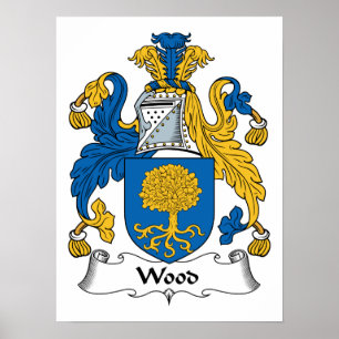 Hölzernes Familienwappen Poster