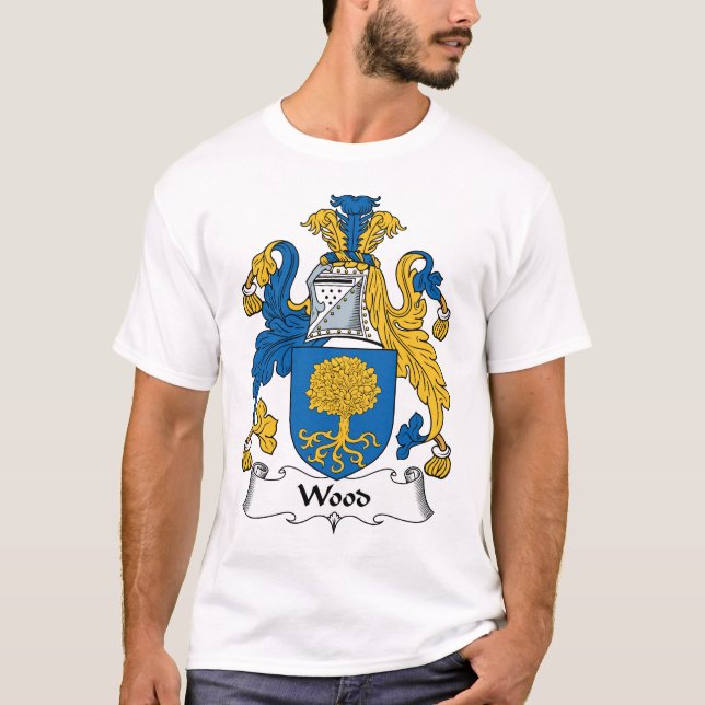 Hölzernes Familienwappen T-Shirt (Vorderseite)
