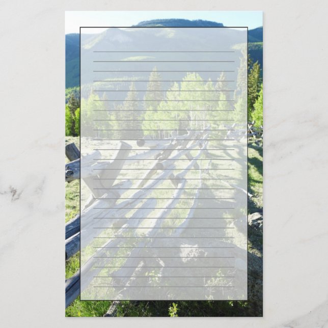 Hölzernes Fenceline Briefpapier (Vorderseite)