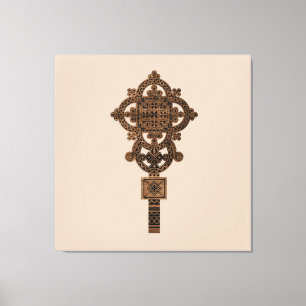 Hölzernes Handkreuz  Leinwanddruck