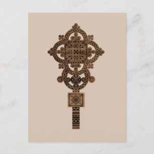 Hölzernes Handkreuz Postkarte