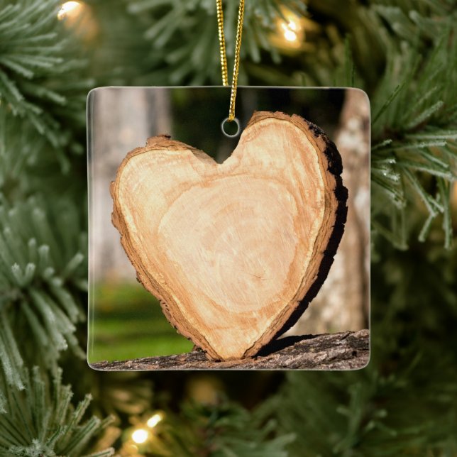 hölzernes Herz Keramikornament (Baum)