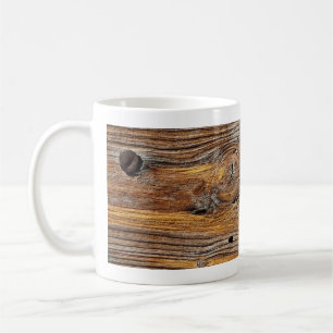 Hölzernes Korn, Blatt des verwitterten Bauholzes Kaffeetasse