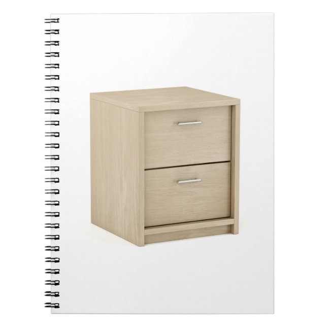 Hölzernes nightstand mit zwei Fächern Notizblock (Vorderseite)