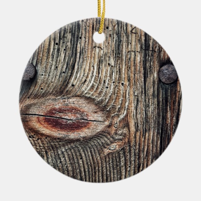 Hölzernes Planken-Foto Dble-versah Verzierung mit Keramik Ornament (Vorne)