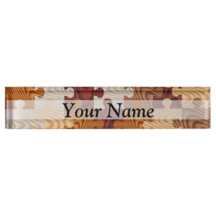 Hölzernes Puzzle Namensplakette