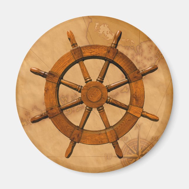Hölzernes Schiffsruder Magnet (Vorne)