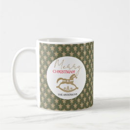 Hölzernes Weihnachts-Schaukelpferd Kaffeetasse