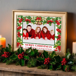 Holzes Blätter und Berries Custom Foto Print