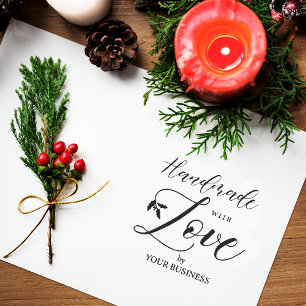 Holzes Branchen Handmade mit Liebe Quote Business Gummistempel