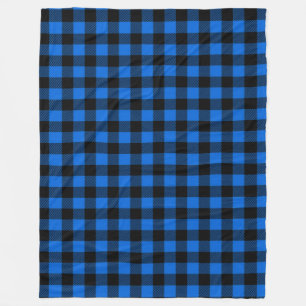 Holzfäller-Art - blaues Gewebe + Ihre Ideen Fleecedecke