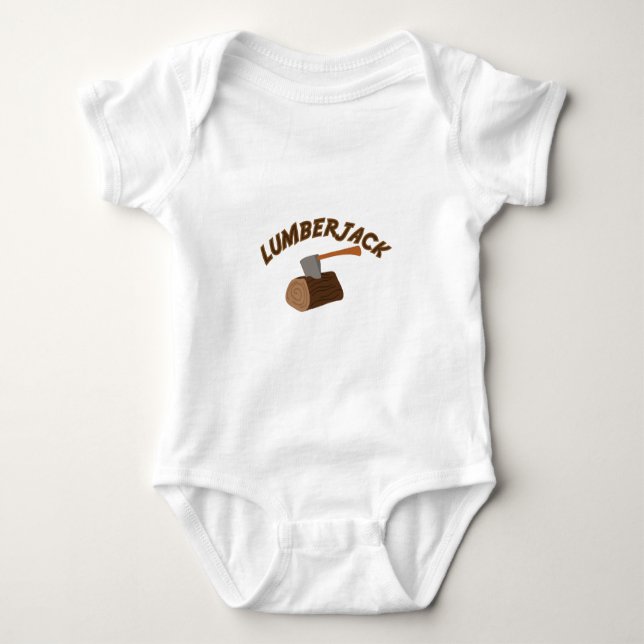 Holzfäller Baby Strampler (Vorderseite)