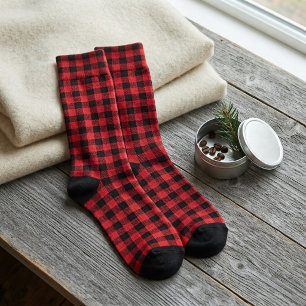 Holzfäller-Karo-Nahtloses Muster Socken