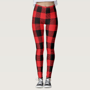 Holzfäller-Karo-Nahtlosmuster Leggings