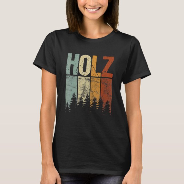 Holzfäller-Ketten-Waldbaumen T-Shirt (Vorderseite)