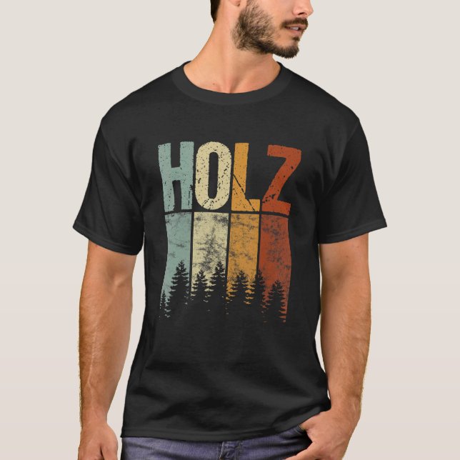 Holzfäller-Ketten-Waldbaumen T-Shirt (Vorderseite)