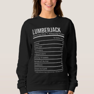 Holzfäller Nährwerte Ernährungsfakten Sweatshirt
