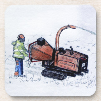Holzfäller Untersetzer