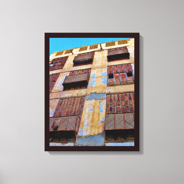 Holzfenster Leinwanddruck (Vorderseite)