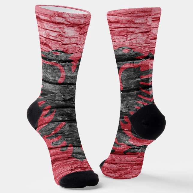 Holzflagge Socken (Gewinkelt)
