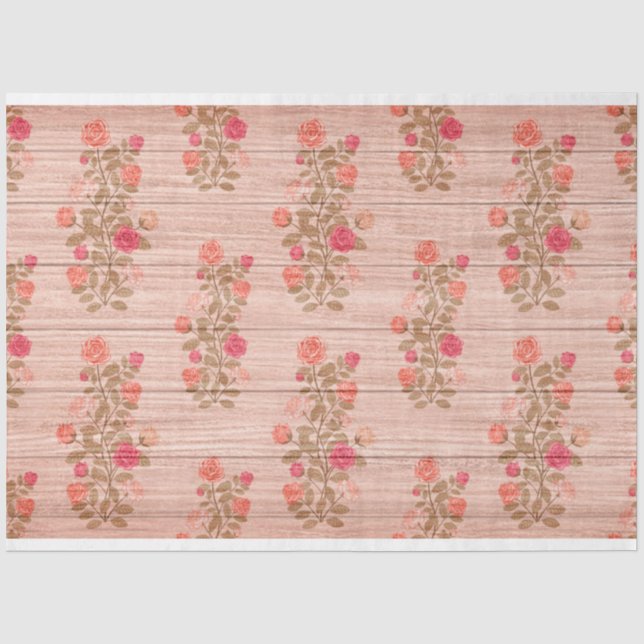 Holzfloral Modernes beliebtes Gewebepapier Seidenpapier (Vorderseite)