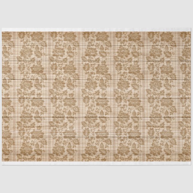 Holzfloral Modernes beliebtes Gewebepapier Seidenpapier (Vorderseite)