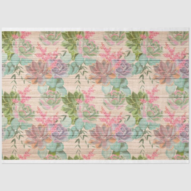 Holzfloral Modernes beliebtes Gewebepapier Seidenpapier (Vorderseite)