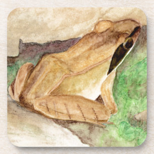 Holzfrosch Getränkeuntersetzer