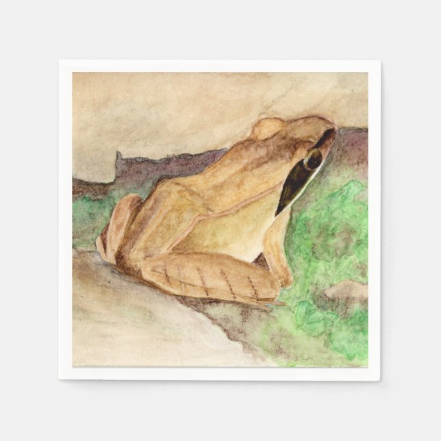 Holzfrosch Serviette (Vorderseite)
