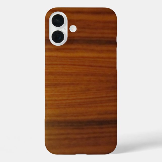 Holzfunier iPhone 16 Plus Hülle (Rückseite)