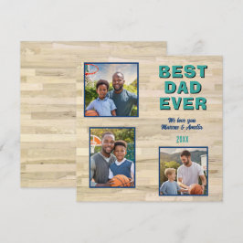Holzfußboden Bester Vater je 3 Fotocollage Vater Feiertagskarte
