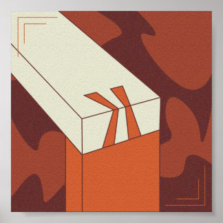 Holzfußplatte Grafik Poster