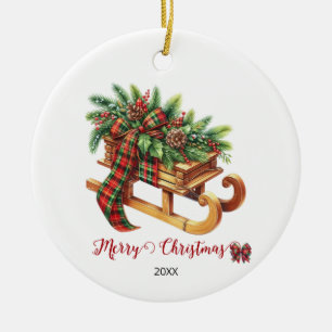 Holzgeschosse, grün und rot Kariert Keramik Ornament