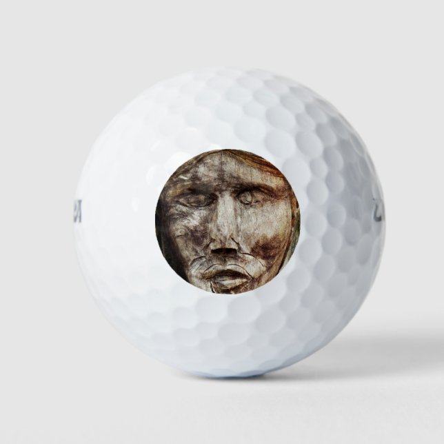 Holzgestein Golfball (Vorderseite)